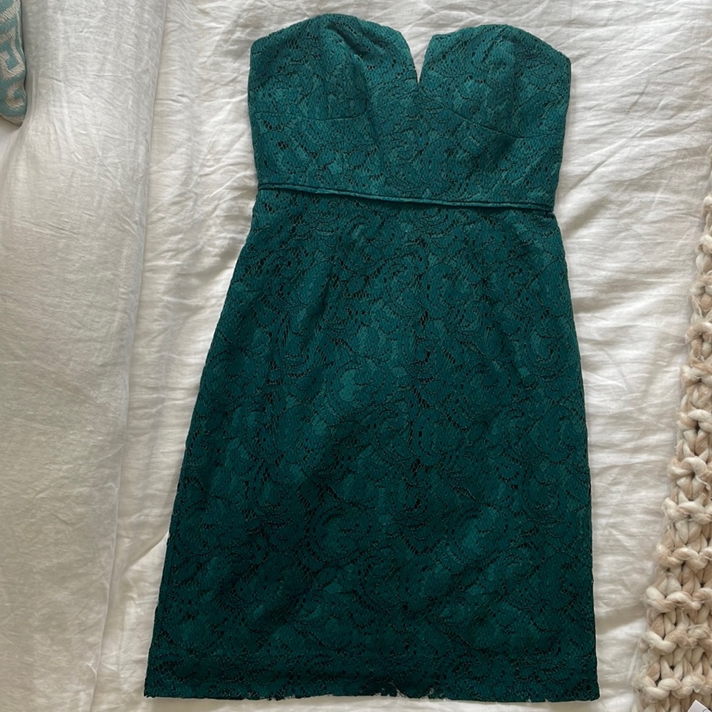 J Crew Cathleen Lace Cocktail Dress in Jade, 2